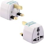 PrimeX PX-420 Türk Prizini İngiliz Prize Çevirici Adaptör, 250V Type-G UK Priz Dönüştürücü, Hac Umre ve Seyahat İçin İngiliz Tipi Priz Çevirici, Beyaz