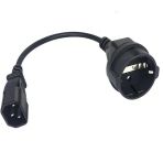 Primex Px-C14-05 Schuko, 0.50 Metre 3X1mm Ups/Psu Schuko Çevirici Kablo, Ups Priz Çevirici 3X1mm Kalın Kablo, Kısa Schuko Kablo (Full Bakır)