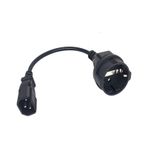 Primex Px-C14 Schuko, 0.35 Metre 1.5Mm Ups/Psu Schuko Çevirici Kablo, Ups Priz Çevirici 1.5Mm Kalın Kablo, Kısa Schuko Kablo