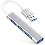 Primex Px-Typ5 4 Port Usb 3.0 Hub, Slim Gri Usb Çoklayıcı, 5Gbps Hızlı Veri Aktarımı, Laptop Pc Macbook Notebook İçin Alüminyum Taşınabilir Usb Çoğaltıcı