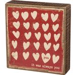 Primitives by Kathy 34732 Rustik Esinlenmiş Ahşap Kutu Tabelası, 15 x 15 cm, It was Always You