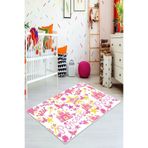 Princess Dijital Baskı Kaymaz Taban Leke Tutmaz Bebek Ve Çocuk Odası Halı 513 inci?-513, Pembe, 120 x 180