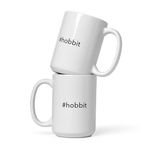 print dore Hashtag hobbit kahve kupa - hobbit kupa bardak - Beyaz parlak kupa - İngilizce Kahve Kupa