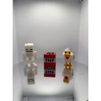 Print Zone Minecraft Tarzı 3’lü Anahtarlık Seti – Iskelet + Tnt + Tavuk Figür - Minecraft Set