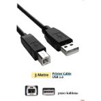 Printer Cable USB 2.0 Yazıcı Kablosu Hp Epson Canon Xerox Brother 3 Metre - Filtreli Yazıcı Kablosu