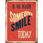 Printhome Ahşap Vintage Tablo " Be The Reason Someone Smile Today" Mdf 25X35CM