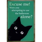 Printhome Ahşap Vintage Tablo " Excuse Me The Bathroom Alone" Ahşap Mdf 25X35CM