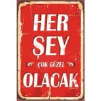 Printhome Ahşap Vintage Tablo " Her Şey Çok Güzel Olacak" Ahşap Mdf 25X35CM