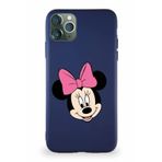 PrintiFy Apple Apple iPhone 11 Pro Max Soft Premier Kapak Minnie Mouse-c Tasarımlı Silikon Kılıf - Lacivert