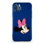 PrintiFy Apple Apple iPhone 11 Pro Soft Premier Kapak Minnie Mouse-a Tasarımlı Silikon Kılıf - Lacivert