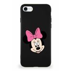 PrintiFy Apple Apple iPhone Se 2020 Soft Premier Kapak Minnie Mouse-c Tasarımlı Silikon Kılıf - Siyah