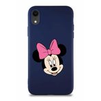 PrintiFy Apple Apple iPhone Xr Soft Premier Kapak Minnie Mouse-c Tasarımlı Silikon Kılıf - Lacivert