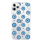 PrintiFy Apple iPhone 11 Pro ile Uyumlu 1mm Slim Fit Nazar Boncuğu 1 Baskılı Şeffaf Kılıf