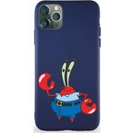 Printify Apple Iphone 11 Pro Max Soft Premier Kapak Bay Yengeç Tasarımlı Silikon Kılıf - Lacivert