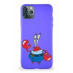 Printify Apple Iphone 11 Pro Max Soft Premier Kapak Bay Yengeç Tasarımlı Silikon Kılıf - Mor