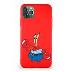 Printify Apple Iphone 11 Pro Max Soft Premier Kapak Bay Yengeç Tasarımlı Silikon Kırmızı Kılıf