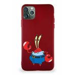 Printify Apple Iphone 11 Pro Max Soft Premier Kapak Bay Yengeç Tasarımlı Silikon Mürdüm Kılıf