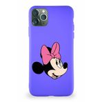 PrintiFy Apple iPhone 11 Pro Max Soft Premier Kapak Minnie Mouse-a Tasarımlı Silikon Kılıf - Mor