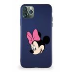 Printify Apple Iphone 11 Pro Max Soft Premier Kapak Minnie Mouse-B Tasarımlı Silikon Kılıf - Lacivert