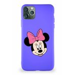 PrintiFy Apple iPhone 11 Pro Max Soft Premier Kapak Minnie Mouse-c Tasarımlı Silikon Kılıf - Mor