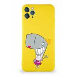 Printify Apple Iphone 11 Pro Max Soft Premier Kapak Pearl Yengeç Tasarımlı Silikon Sarı Kılıf