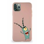 Printify Apple Iphone 11 Pro Max Soft Premier Kapak Plankton Tasarımlı Silikon Kılıf - Pudra
