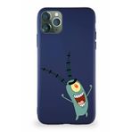 Printify Apple Iphone 11 Pro Max Soft Premier Kapak Plankton Tasarımlı Silikon Lacivert Kılıf
