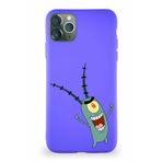 Printify Apple Iphone 11 Pro Max Soft Premier Kapak Plankton Tasarımlı Silikon Mor Kılıf