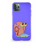 PrintiFy Apple Iphone 11 Pro Max Soft Premier Kapak Salyangoz Gary Tasarımlı Silikon Kılıf - Mor
