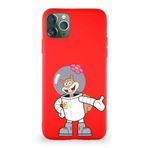 Printify Apple Iphone 11 Pro Max Soft Premier Kapak Sandy Tasarımlı Silikon Kılıf - Kırmızı