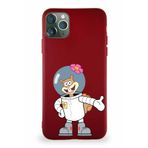 Printify Apple Iphone 11 Pro Max Soft Premier Kapak Sandy Tasarımlı Silikon Kılıf - Mürdüm