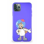 Printify Apple Iphone 11 Pro Max Soft Premier Kapak Sandy Tasarımlı Silikon Mor Kılıf