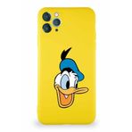 Printify Apple Iphone 11 Pro Max Uyumlu Soft Premier Kapak Donald Duck-A Tasarımlı Silikon Sarı Kılıf
