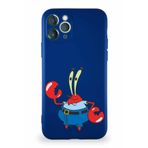 Printify Apple Iphone 11 Pro Soft Premier Kapak Bay Yengeç Tasarımlı Silikon Kılıf - Lacivert