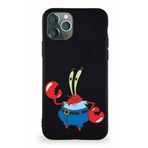 Printify Apple Iphone 11 Pro Soft Premier Kapak Bay Yengeç Tasarımlı Silikon Kılıf - Siyah