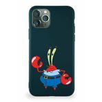 PrintiFy Apple Iphone 11 Pro Soft Premier Kapak Bay Yengeç Tasarımlı Silikon Kılıf - Yeşil