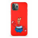 Printify Apple Iphone 11 Pro Soft Premier Kapak Bay Yengeç Tasarımlı Silikon Kırmızı Kılıf