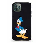 Printify Apple Iphone 11 Pro Soft Premier Kapak Donald Duck-D Tasarımlı Silikon Kılıf - Siyah