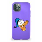 Printify Apple Iphone 11 Pro Soft Premier Kapak Donald Duck-E Tasarımlı Silikon Kılıf - Mor