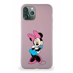 Printify Apple Iphone 11 Pro Soft Premier Kapak Minnie Mouse-D Tasarımlı Silikon Kılıf - Pudra