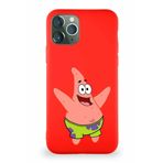 Printify Apple Iphone 11 Pro Soft Premier Kapak Patrick Yıldız Tasarımlı Silikon Kılıf - Kırmızı