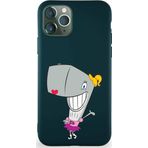 Printify Apple Iphone 11 Pro Soft Premier Kapak Pearl Yengeç Tasarımlı Silikon Kılıf - Yeşil