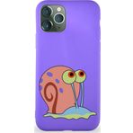 Printify Apple Iphone 11 Pro Soft Premier Kapak Salyangoz Gary Tasarımlı Silikon Kılıf - Mor