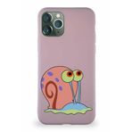 Printify Apple Iphone 11 Pro Soft Premier Kapak Salyangoz Gary Tasarımlı Silikon Kılıf - Pudra