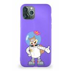 PrintiFy Apple Iphone 11 Pro Soft Premier Kapak Sandy Tasarımlı Silikon Kılıf - Mor