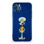Printify Apple Iphone 11 Pro Soft Premier Kapak Squidward Dokunaç Tasarımlı Silikon Kılıf - Lacivert