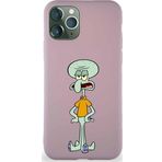 Printify Apple Iphone 11 Pro Soft Premier Kapak Squidward Dokunaç Tasarımlı Silikon Kılıf - Pudra