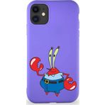 Printify Apple Iphone 11 Soft Premier Kapak Bay Yengeç Tasarımlı Silikon Kılıf - Mor