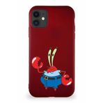 Printify Apple Iphone 11 Soft Premier Kapak Bay Yengeç Tasarımlı Silikon Kılıf - Mürdüm