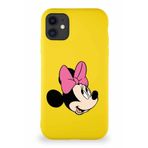 PrintiFy Apple iPhone 11 Soft Premier Kapak Minnie Mouse-a Tasarımlı Silikon Kılıf - Sarı